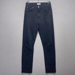 AGOLDE Jeans Womens 24 Black Toni Mid Rise Straight Organic Cotton Blend